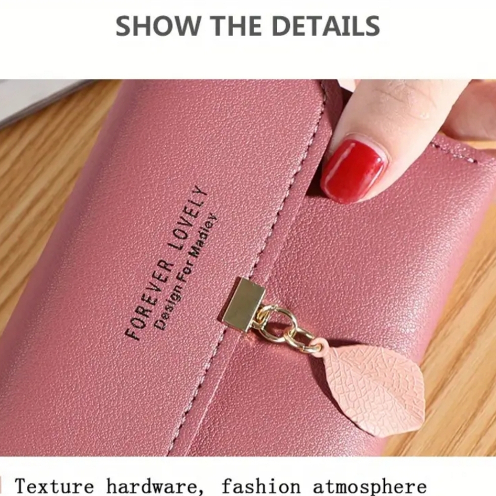 Pink Wallet Card Holder - Picture 2 of 9